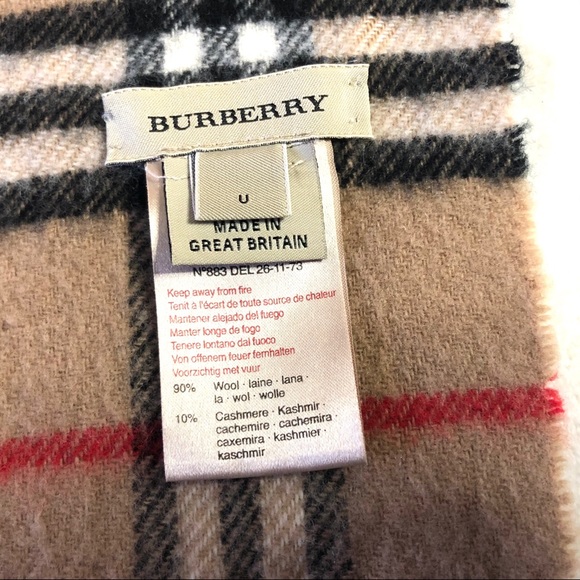 Authentic Burberry Wool Cashmere Checker Kid Scarf - Picture 3 of 7